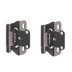 Self Closing Partial Wrap 1/4" Overlay Hinge (Pair) in Oil Rubbed Bronze