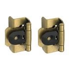 Double Demountable 1/2" Overlay Hinge (Pair) in Burnished Brass