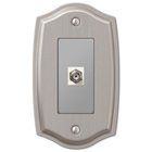 Single Cable Wallplate in Brushed Nickel