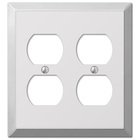 Double Duplex Wallplate in Polished Chrome