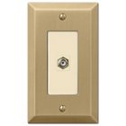 Single Cable Wallplate in Brushed Bronze