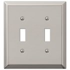 Double Toggle Wallplate in Polished Nickel