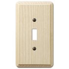 Single Toggle Wallplate in Unfinished Ash Wood