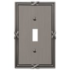 Single Toggle Wallplate in Antique Nickel