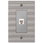 Single Phone Wallplate in Frosted Nickel