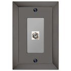 Single Cable Wallplate in Midnight Chrome