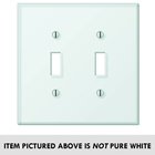 Acrylic Double Toggle Wallplate in White Glass