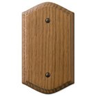 Wood Single Blank Wallplate in Medium Oak