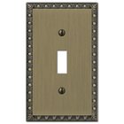 Single Toggle Wallplate in Brushed Brass