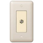 Single Cable Wallplate in Light Almond