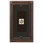 Single Cable Wallplate in Aged Bronze