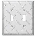 Double Toggle Wallplate in Aluminum