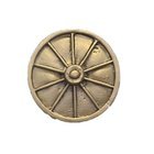 Wagon Wheel Knob (Medium) in Pewter with Copper Wash