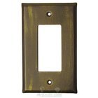 Plain Switchplate Single Rocker/GFI Switchplate in Rust with Copper Wash