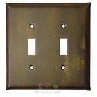 Plain Switchplate Double Toggle Switchplate in Rust with Black Wash