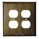 Plain Switchplate Double Duplex Outlet Switchplate in Pewter Matte