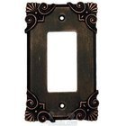 Corinthia Switchplate Rocker/GFI Switchplate in Black with Copper Wash