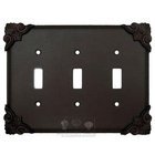 Corinthia Switchplate Triple Toggle Switchplate in Satin Pewter