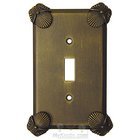 Oceanus Switchplate Single Toggle Switchplate in Pewter with Maple Wash