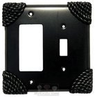 Roguery Switchplate Combo Rocker/GFI Single Toggle Switchplate in Bronze