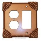 Roguery Switchplate Combo Rocker/GFI Duplex Outlet Switchplate in Copper Bronze