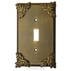 Sonnet Switchplate Single Toggle Switchplate in Bronze with Verde Wash