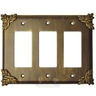 Sonnet Switchplate Triple Rocker/GFI Switchplate in Brushed Natural Pewter