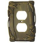 Bamboo Switchplate Duplex Outlet Switchplate in Gold