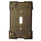 Pompeii Switchplate Single Toggle Switchplate in Pewter Bright