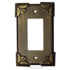 Pompeii Switchplate Rocker/GFI Switchplate in Black with Bronze Wash