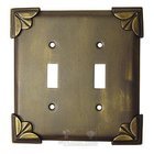 Pompeii Switchplate Double Toggle Switchplate in Bronze Rubbed