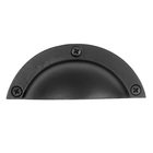 3 1/2" X 1 1/2" Front Mount Cup Pull in Black