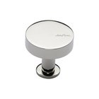 1 1/4" Disc Knob with Rosette in Polished Nickel