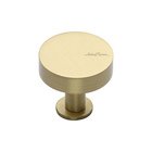 1 1/2" Disc Knob with Rosette in Satin Brass