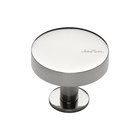 1 1/2" Disc Knob with Rosette in Polished Nickel