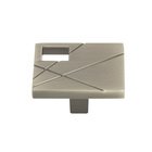 Modern Right Square Knob in Brushed Nickel