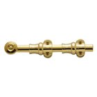 8" Ornamental Heavy Duty Surface Bolt in Unlacquered Brass