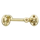3 1/2" Swivel Type Cabin Door Hook in Unlacquered Brass