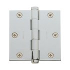 3 1/2" x 3 1/2" Square Corner Door Hinge in Polished Chrome (Sold Individually)