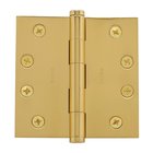 4" x 4" Square Corner Door Hinge in Lifetime PVD Polished Brass (Sold Individually)