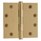 4 1/2" x 4 1/2" Square Corner Door Hinge in Unlacquered Brass (Sold Individually)
