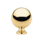 1 1/4" Diameter Spherical Knob in Polished Brass