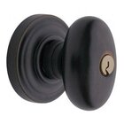 Keyed Entry Door Knob with Classic Rose in Oil Rubbed Bronze