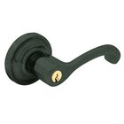 Right Handed Keyed Entry Door Lever with Rose in Distressed Oil Rubbed Bronze