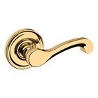 Privacy Door Lever with Rose in Lifetime PVD Polished Brass