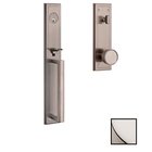 Full Escutcheon Single Cylinder Handleset with Knob in Lifetime Pvd Polished Nickel
