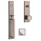 Full Escutcheon Full Dummy Handleset with Knob in Lifetime Pvd Polished Nickel
