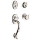 Sectional Double Cylinder Handleset with Classic Knob in Lifetime PVD Polished Nickel