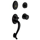 Sectional Full Dummy Handleset with Classic Knob in Satin Black