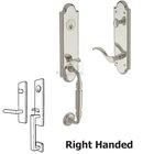 Escutcheon Right Handed Single Cylinder Handleset with Wave Lever in Lifetime PVD Polished Nickel